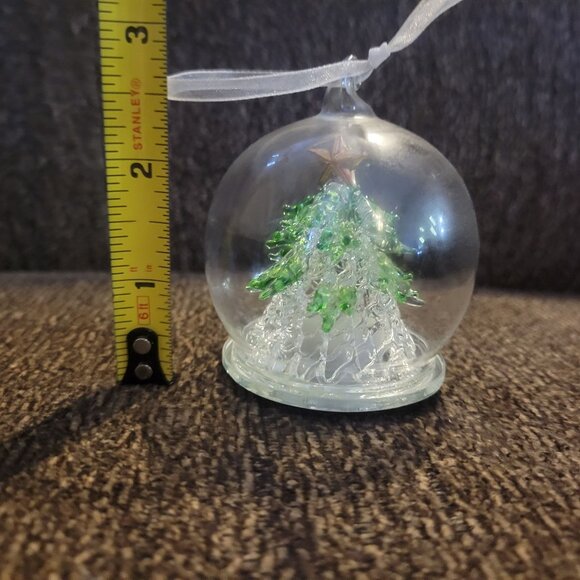 Glass Christmas Tree Ornament With Multicolor LED Lights - Picture 7 of 7